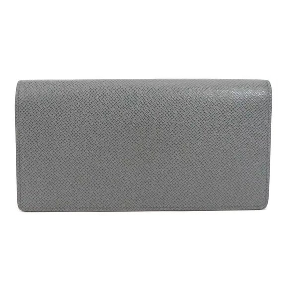 Auth LOUIS VUITTON Taiga Portefeuille Brazza Long Wallet Gray - Picture 4 of 10